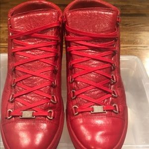 Red high sneaker  balenciaga mens